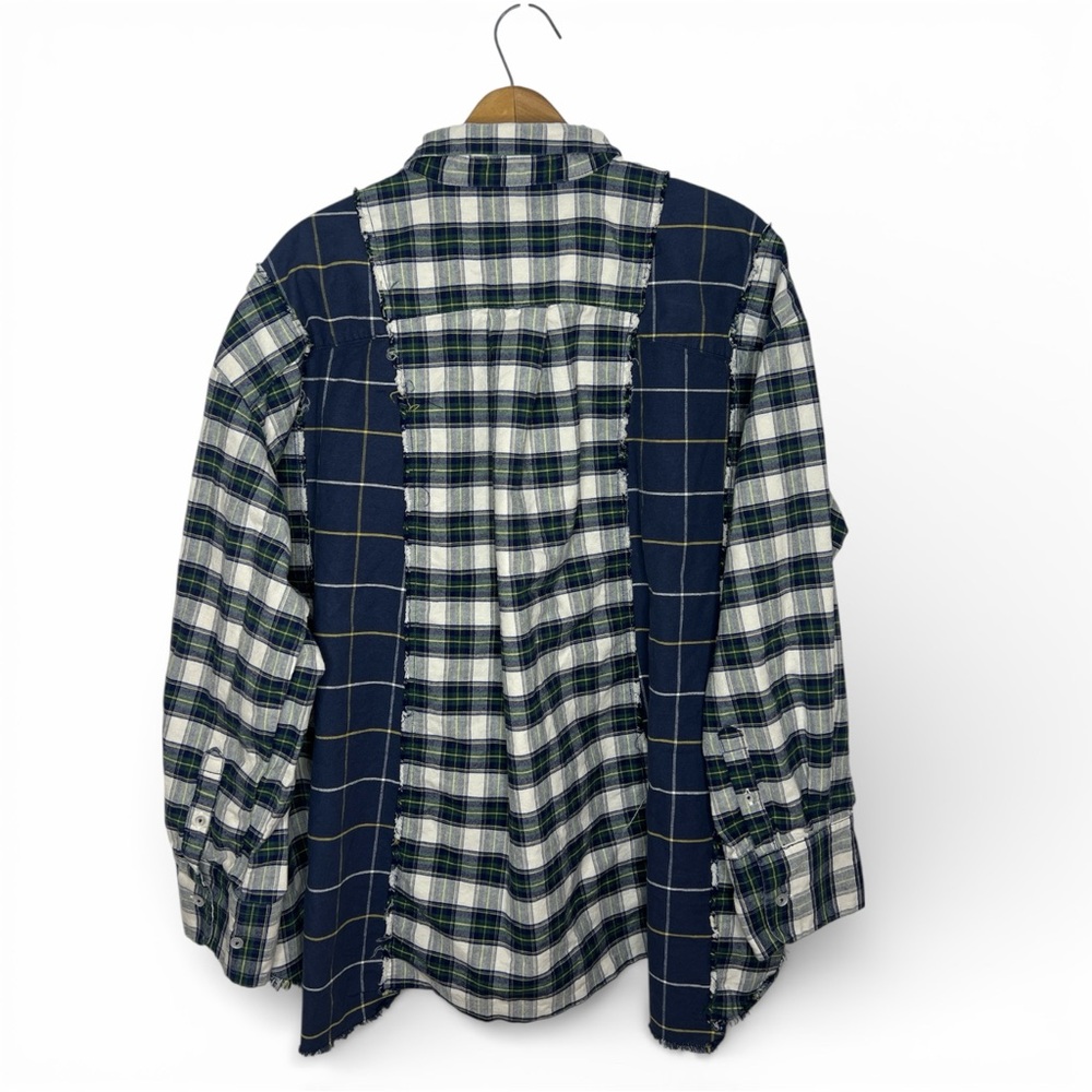 Bdg Spliced Dad Button Down Plaid Patchwork Shirt… - image 3